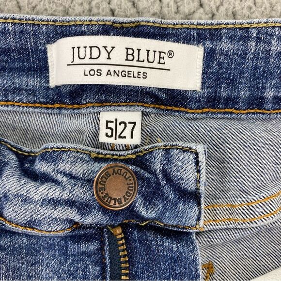 Judy Blue Women's Destroyed Slim Fit Ankle Stretch Jeans | Size: 5/27 - Picture 12 of 15